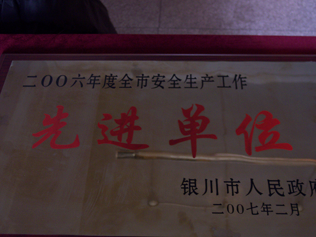 2006年度全市安全生产工作先进单位